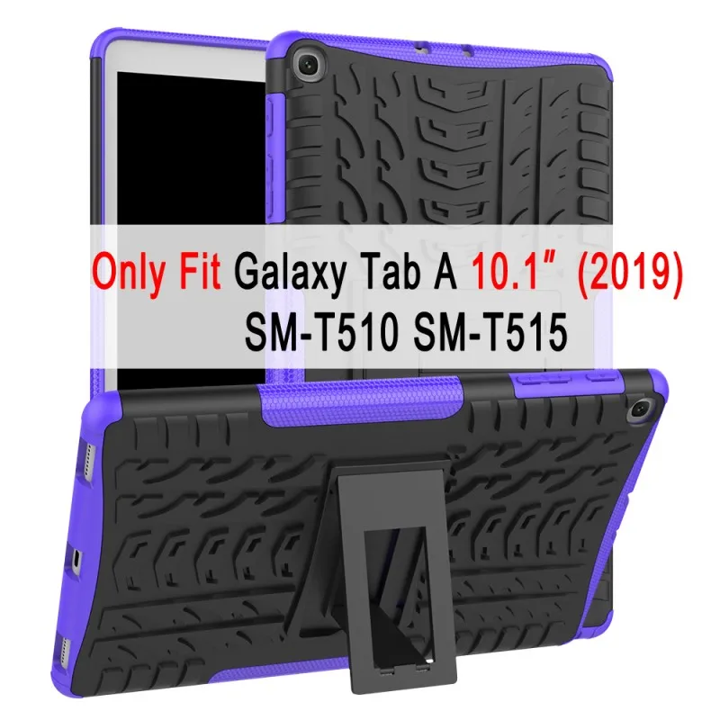 SM-T510 purple Чехол для samsung Galaxy Tab A 10,1 SM-T510 SM-T515 T510 T515, тонкий Силиконовый противоударный чехол-подставка+ пленка+ ручка - Цвет: SM-T510 purple