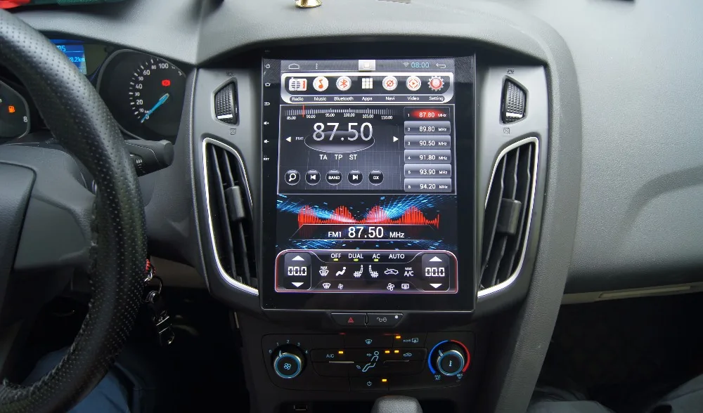 Otojeta вертикальный экран tesla четырехъядерный 32 ГБ rom rockchip px3 Android 7,1 Автомобильный мультимедийный gps радио плеер для Ford focus