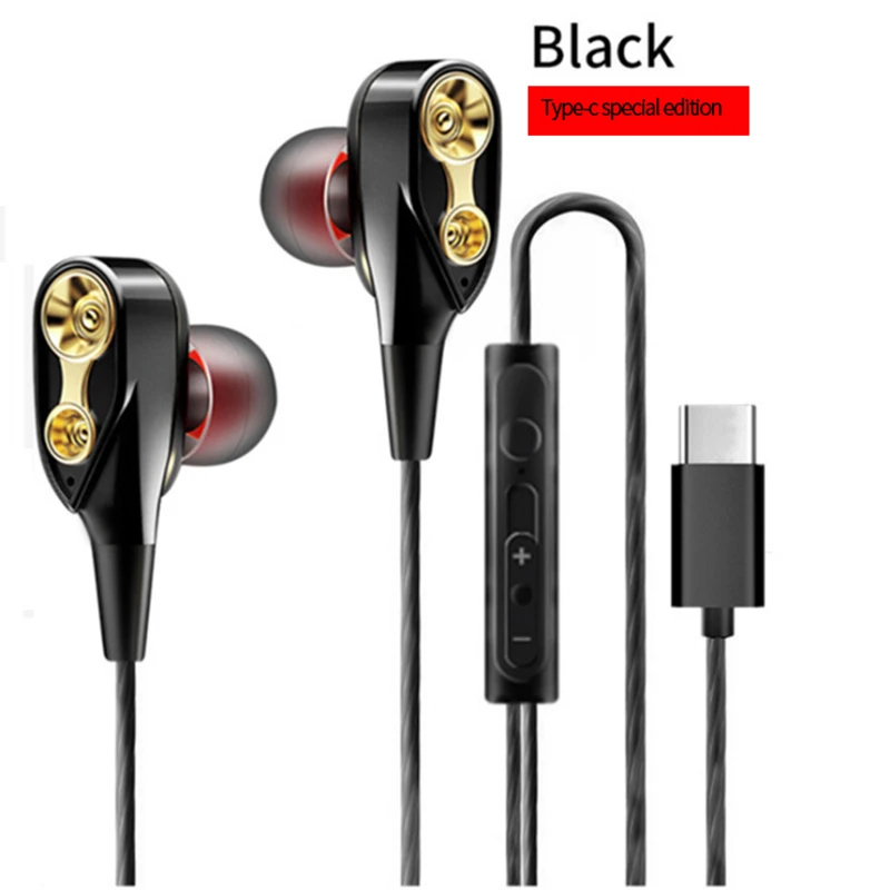 HiFi USB-C наушники-вкладыши с динамическим Приводом Типа C, наушники с басами, металлическая Спортивная игровая гарнитура с микрофоном для samsung Xiaomi huawei Letv