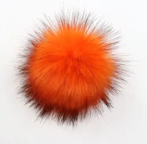 Orange Новинка, 10, 13 см, искусственный полиэстер, Меховые помпоны, зимние пушистые Помпоны из искусственного меха, Меховые помпоны для вязаных шапок, шапки, шапки - Цвет: Orange