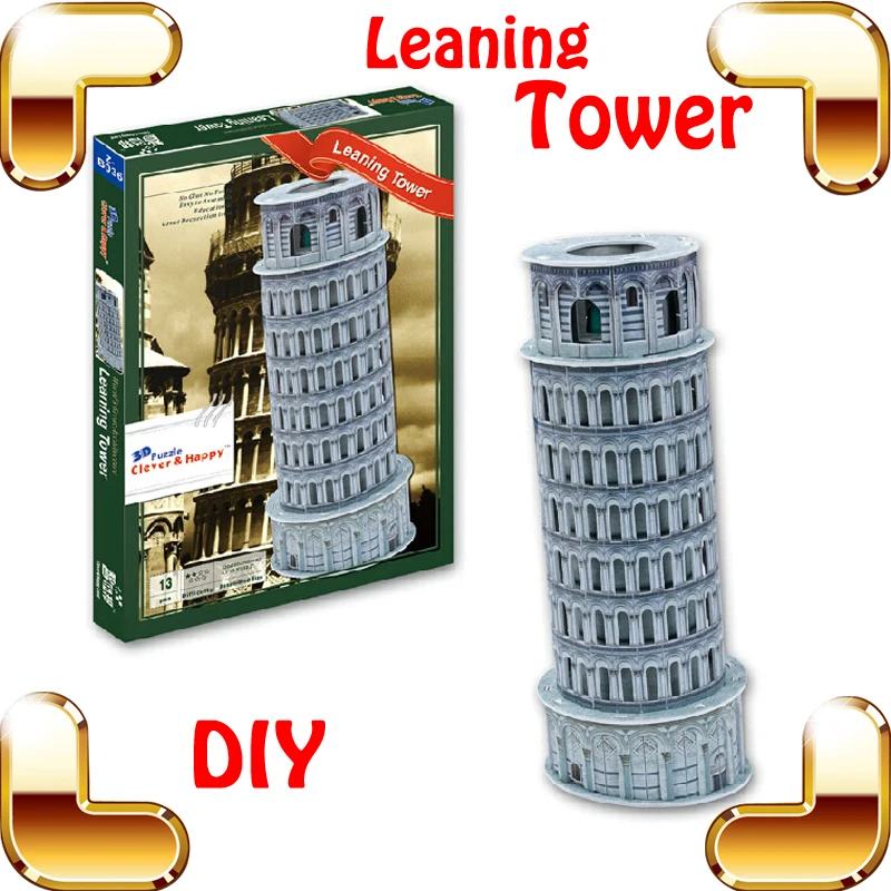 

Новый DIY подарок, Пизанская башня, 3D головоломка, башня, головоломка, модель, конструкция, легко построить, головоломка, обучение IQ, игра для д...