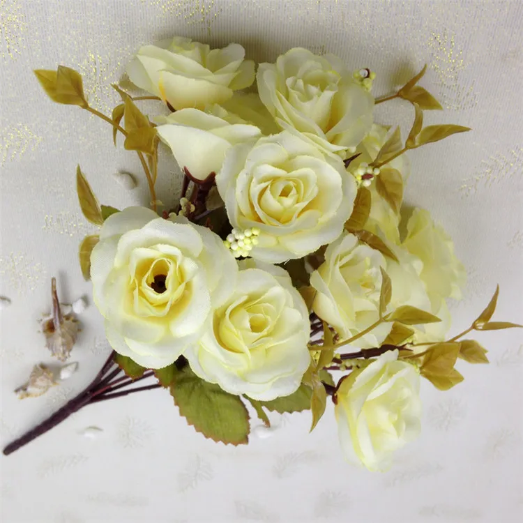 White Rose Европейская фарфоровая ваза, Расписанная вручную, позолоченная, современная, современная, керамическая, ваза для цветов, для кабинета, прихожей, дома, свадебного украшения - Цвет: White Rose