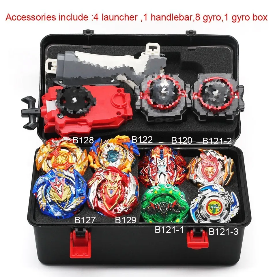 9-2 Волчок Beyblade Burst B-129 B127 с пусковым устройством Bayblade Bey Blade металл пластик Fusion 4d Подарочные игрушки для детей - Цвет: 9-2