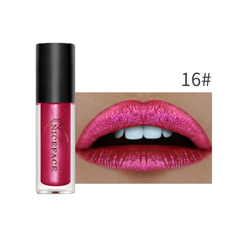 Жидкая помада с металлическим блеском водостойкий матовый блеск для губ