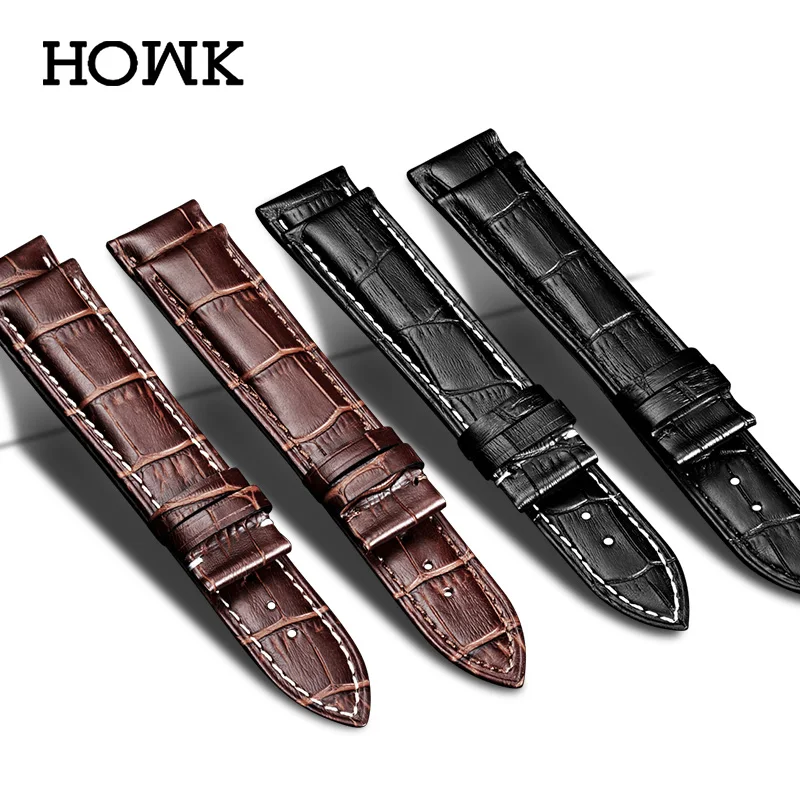 Watch Band Genuine Leather straps 18mm 20mm 22mm 24mm watch accessories men High-Quality Watchbands