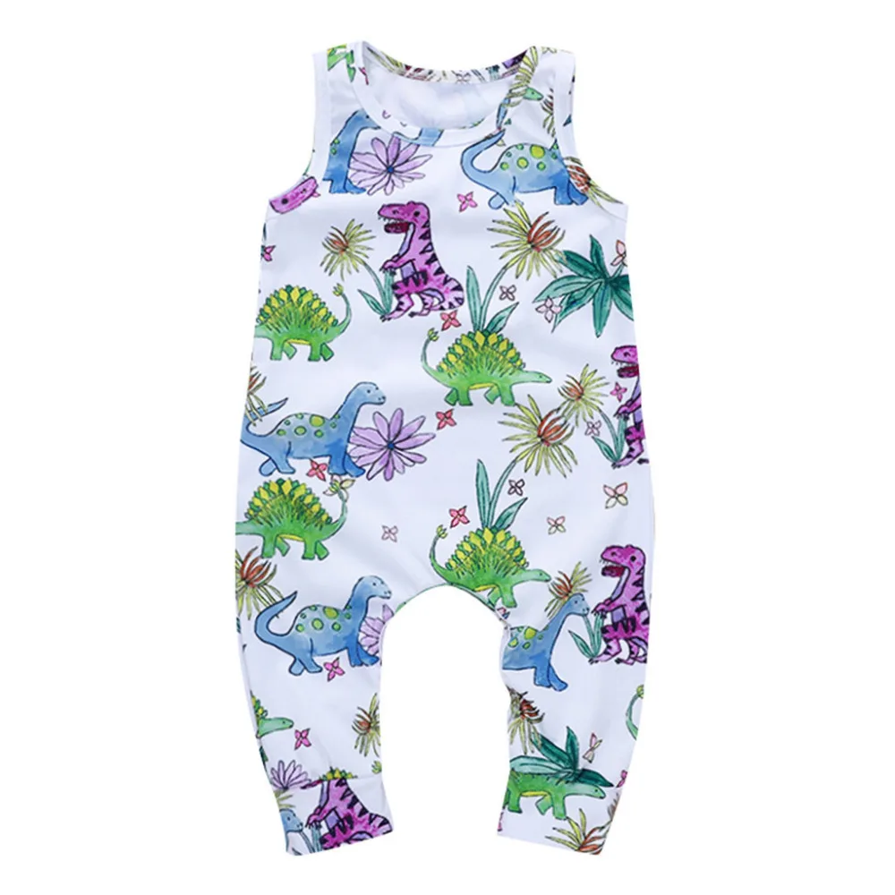 1 шт. детский комбинезон без рукавов с цветочным принтом| |