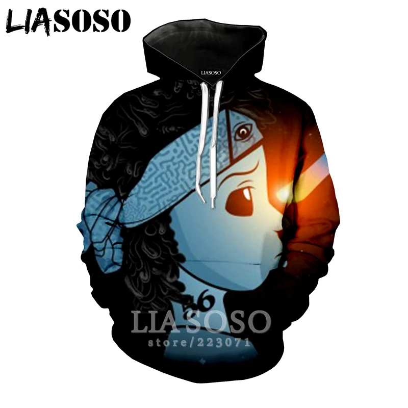 LIASOSO зимняя Новинка мужская и женская толстовка 3D принт песня Glo Gang с капюшоном