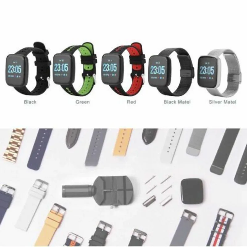 Bluetooth-браслет V6 с цветным экраном пульсометром тонометром кислородом |