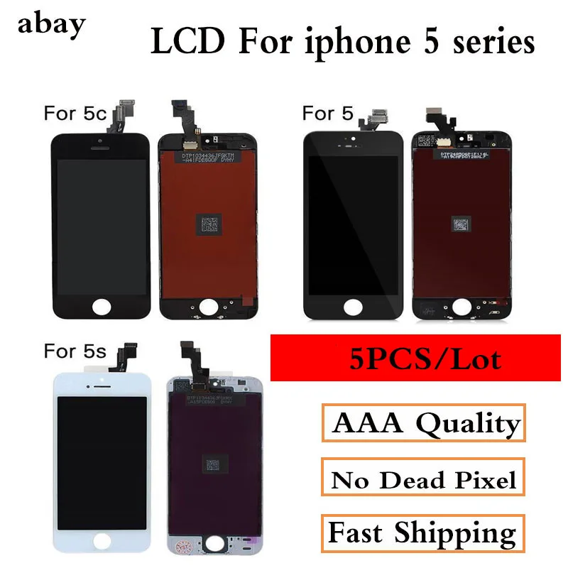 AAA Качество 5 шт./лот оптовая продажа для iPhone 5S 5C SE ЖК-дисплей + сенсорный экран