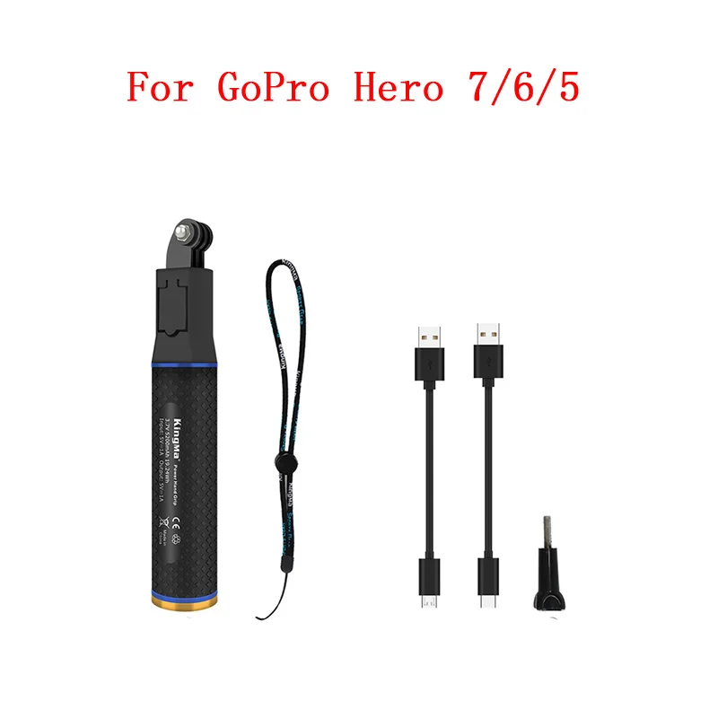 For Hero 7 6 5 Дополнительный внешний аккумулятор для GoPro Hero 7 6 5 4 3+ Session Xiaomi yi SJCAM eken SONY экшн-камеры аксессуары для смартфонов - Цвет: For Hero 7 6 5