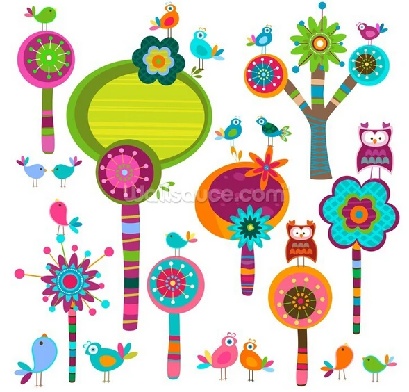 Обои для новорожденных на заказ 3D обои с мультяшными цветами гостиной спальни