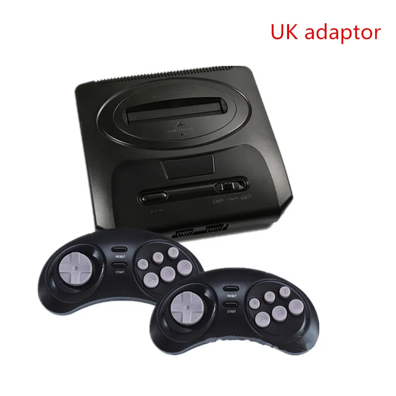 Синий GTIPPOR 16BIT HD MEGA DRIVE2 MD2 ТВ Видео игровая консоль с HDMI AV выход 2,4G беспроводной контроллер - Цвет: Синий