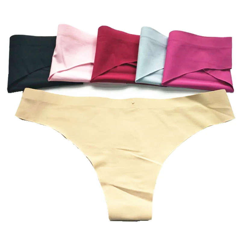 Женские трусы сексуальные бесшовные стринги низкая посадка мягкое нижнее белье