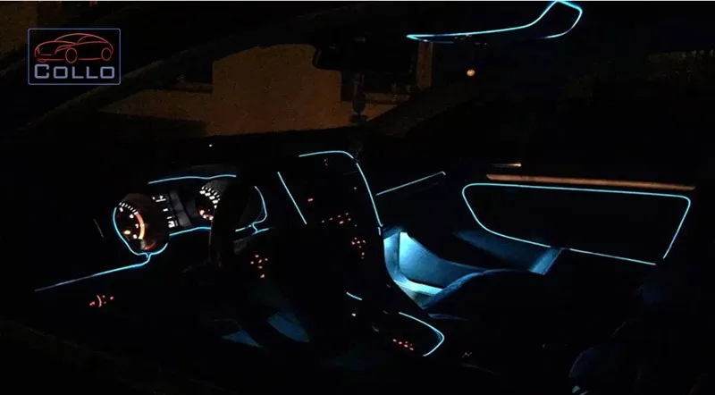Для Renault Espace 3 4 5/Grand Scenic 2 3 4/гибкий неоновый холодный светильник/9 м EL провод Автомобильный Центральный контрольный стол Декоративная полоса