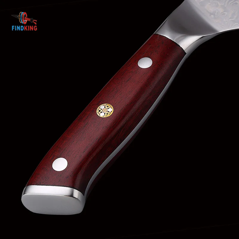 FINDKING 6 шт. AUS-10 Дамасская сталь палисандр деревянная ручка набор ножей из дамасской стали 67 слоев шеф-повара нож для фруктов