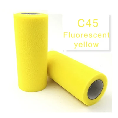 Color C45 25yd/рулон 15 см Тюль Кружево день рождения свадебное украшение подарочная упаковка Merry Christmas события принадлежности для детского душа слоеная юбка DIY - Цвет: Color C45