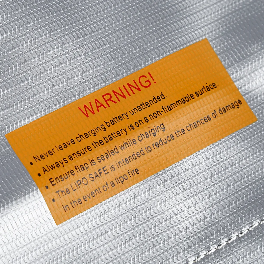 1 шт. защитная сумка для аккумуляторов LiPo RC огнеупорная серебряная Lipo 185*75*60 мм