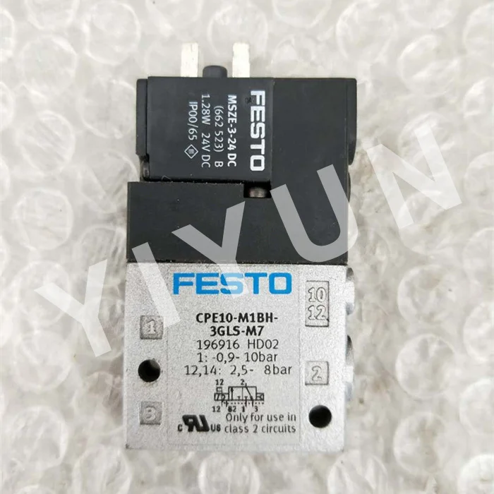 

CPE10-M1BH-3GLS-M7 196916 CPE10-M1H-5L-M7 161868 CPE10-M1BH-5/3E-M5-B 533161 CPE10-M1BH-5/3E-QS6-B 533155 FESTO Solenoid valve