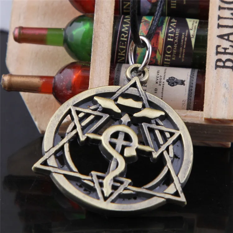 Стальной алхимик логотип винтажные ожерелья с подвесками аниме мультфильм