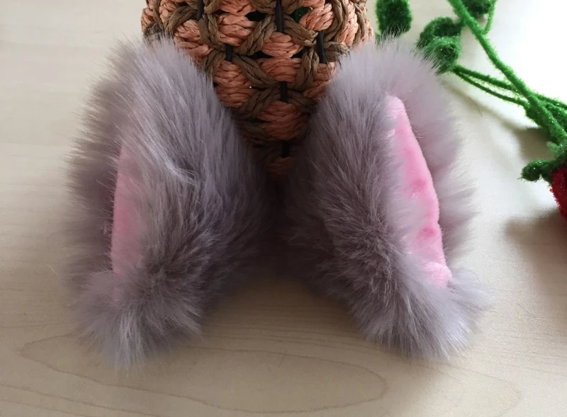 Горячая игривый Аниме Костюм кошка Лиса уши длинный искусственный мех заколка