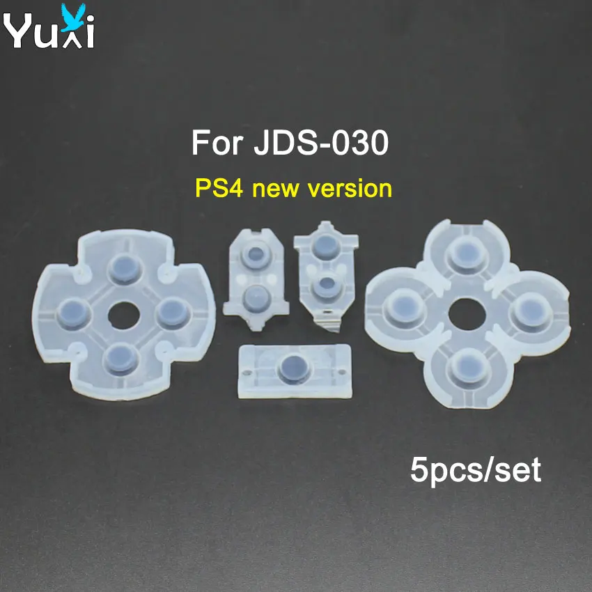 

YuXi 1 set Soft Rubber Silicone Conductive Adhesive Button for Sony PlayStation DualShock 4 PS4 Pro JDS-030 Controller Gamepad