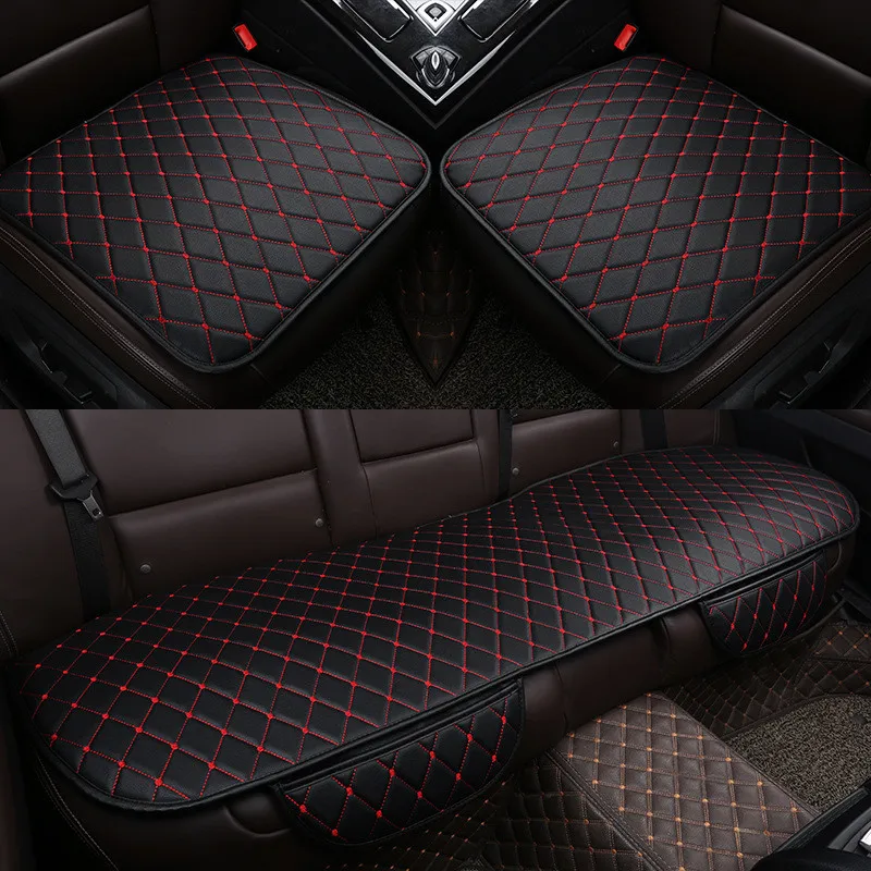 Seat Covers Car Cushion PU Leather Universal Auto Interior Accessories Four Season Protect Set Chair Mat Car-styling | Автомобили и