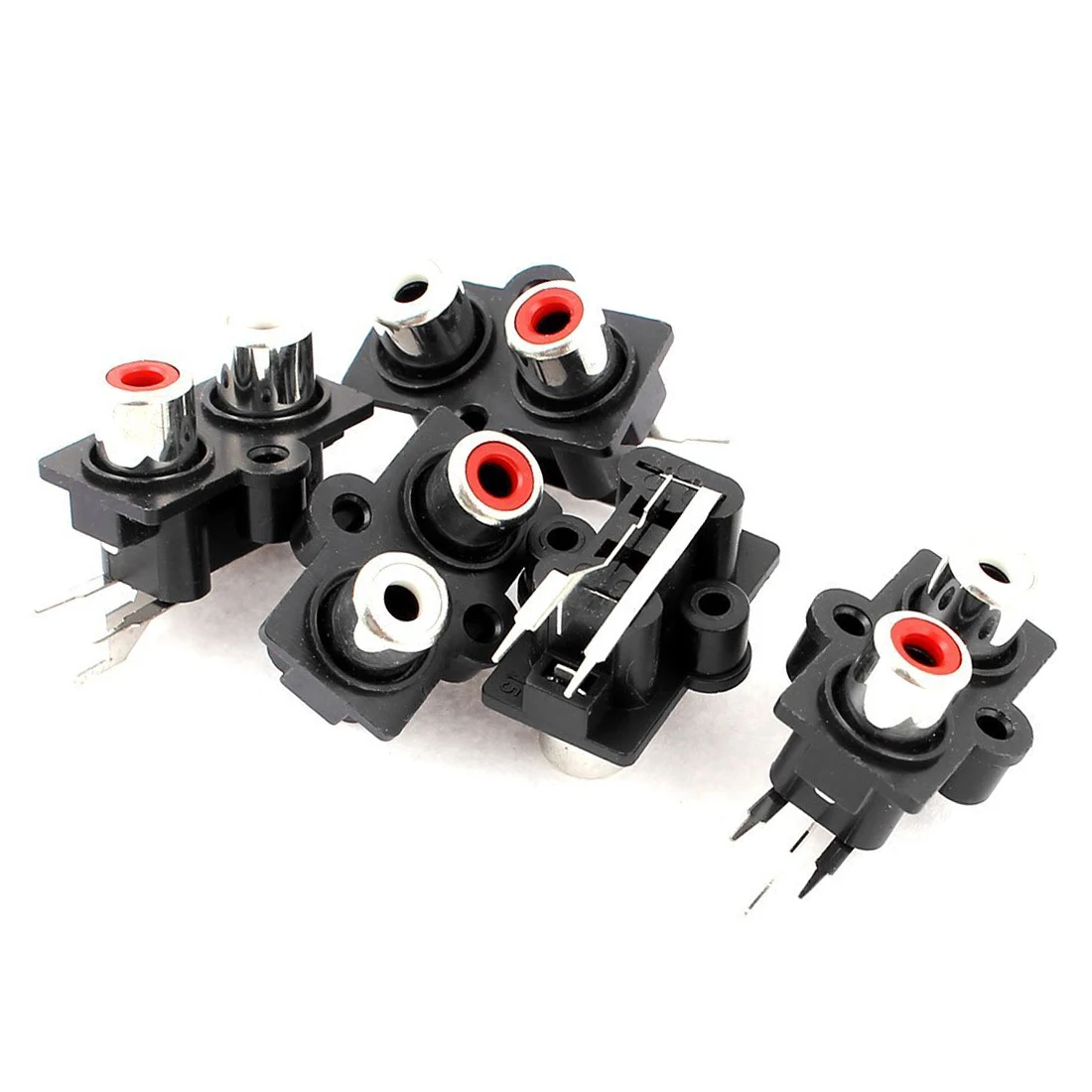 Высокое качество 5 шт. PCB крепление 2 положения Стерео Аудио Видео разъем RCA