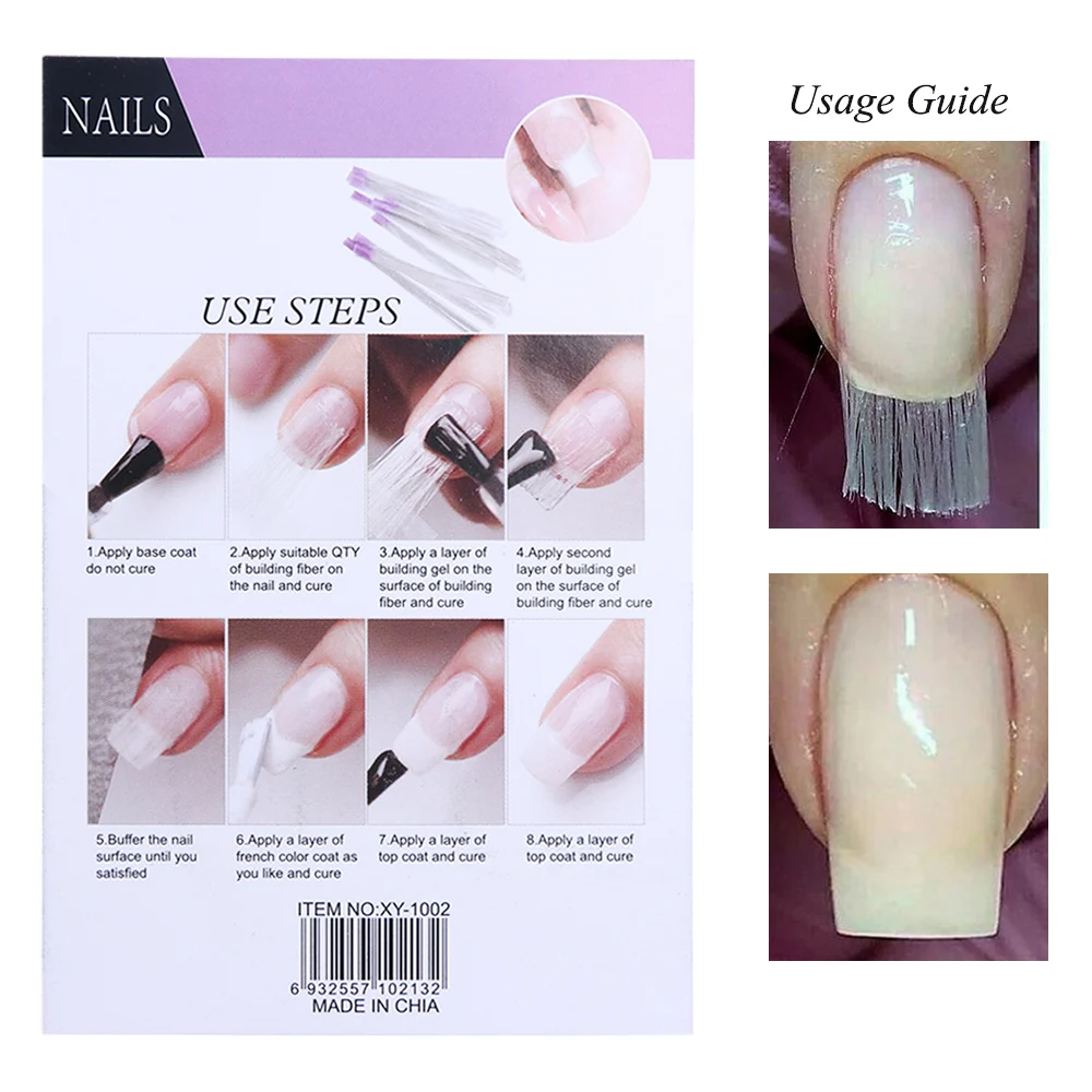 10 шт. стекловолокно для наращивания ногтей стеклянные Fibernails шелковые шарфы формы