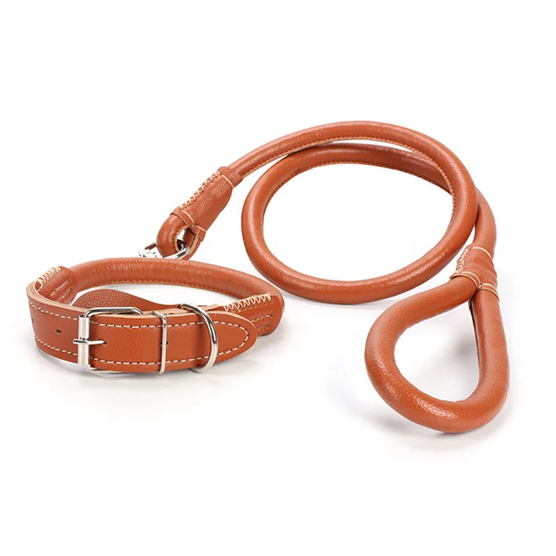 Ошейник и поводок из искусственной кожи для собак мягкий прочный маленьких