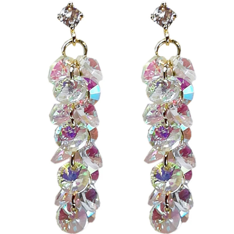 Серьги из серебра 925 пробы с гранатом и бриллиантами модные женские серьги Oreja