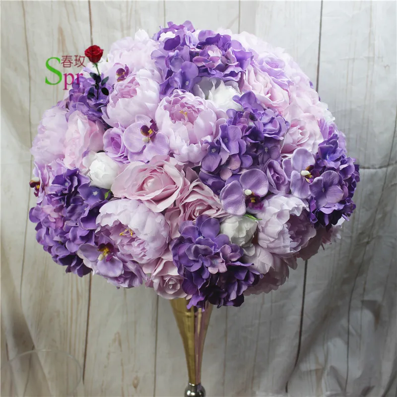 40cm SPR 10 шт./лот свадебный стол центр цветочный шар для свадьбы дорога свинец искусственный flore центральный свадебный фон цветок украшения - Цвет: 40cm