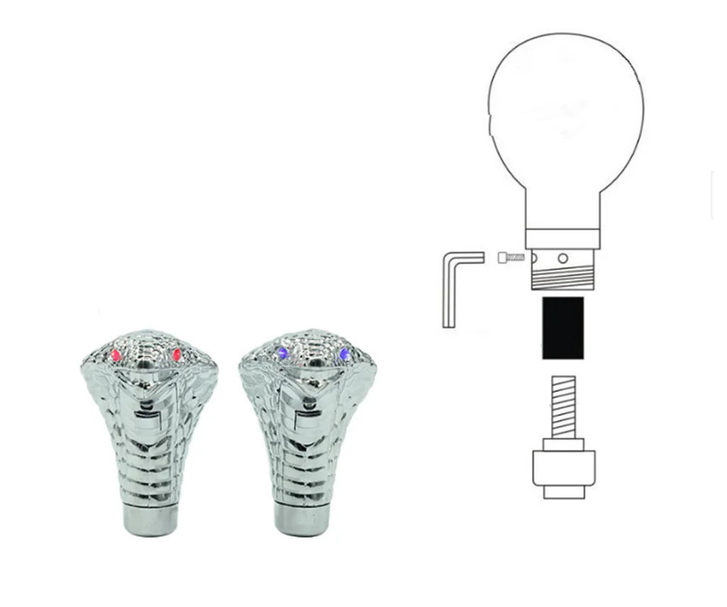 Universal Car manual shift knob light with eye chrome cobra lever for Mercedes Benz GLS63 GLS GLE43 B55 Shooting S400 | Автомобили и