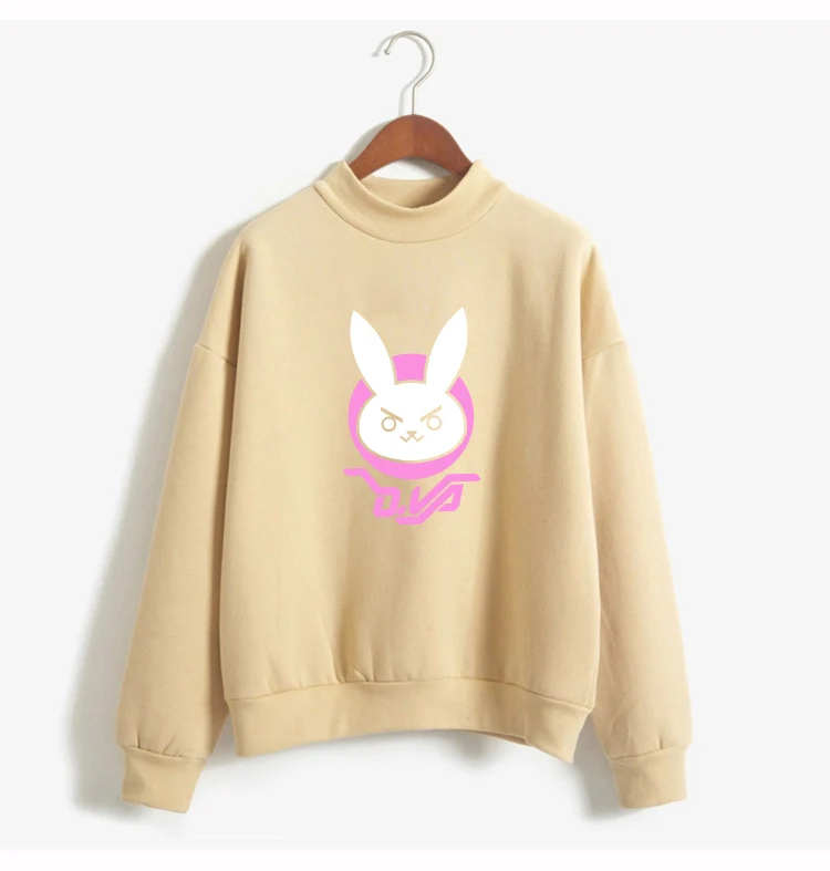 Kawaii/Милая Толстовка в Корейском стиле с изображением кролика DVA, толстовки с капюшоном в стиле Харадзюку, флисовая Толстовка D. VA в Корейском стиле 214