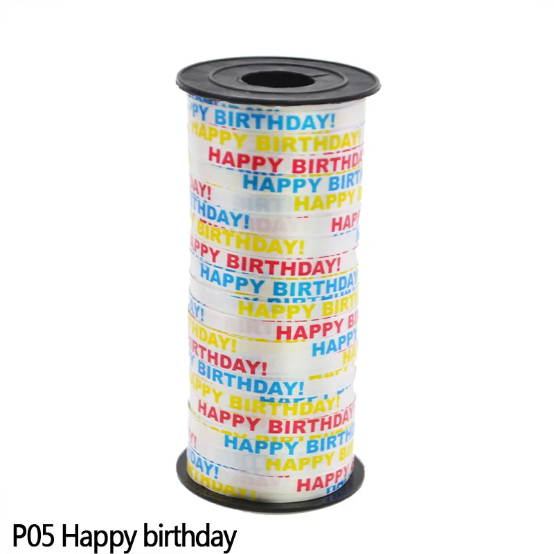 P05 birthday-100yard Шар цвета розового золота лента-лазер для вечерние украшения свадьбы День рождения вечерние аксессуары для воздушного шара фольга атласная упаковка кран - Цвет: P05 birthday-100yard