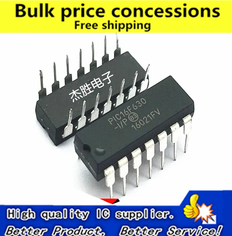 

Бесплатная доставка, 50 шт./лот, Φ/P PIC16F630 DIP-14 IC