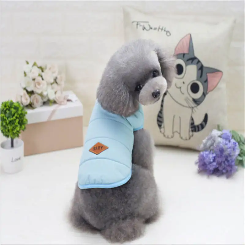 Warm Dog Clothes Puppy Outfit Pet Cat Jacket Coat Winter Soft Sweater Clothing For Small Dogs Chihuahua | Дом и сад