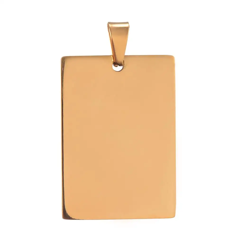 5 шт. оптом прямоугольные цветов унисекс армейские ID из нержавеющей стали