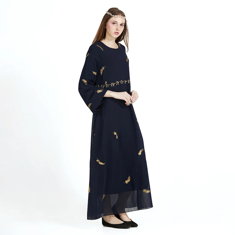 Новая мода мусульманских Абаи хлопок исламский Костюмы Vestido женский халат