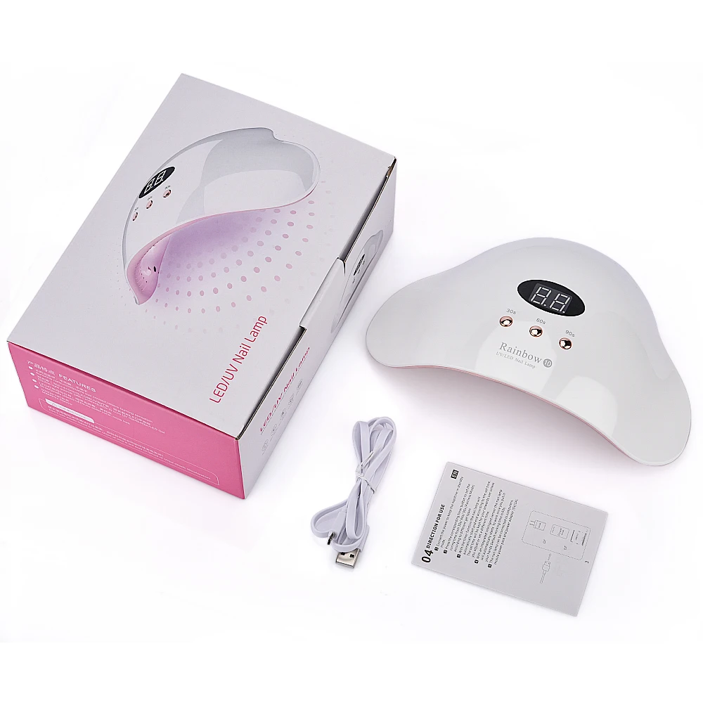 Светодиодный уф лампа для сушки ногтей гель лак отверждение инфракрасный датчик
