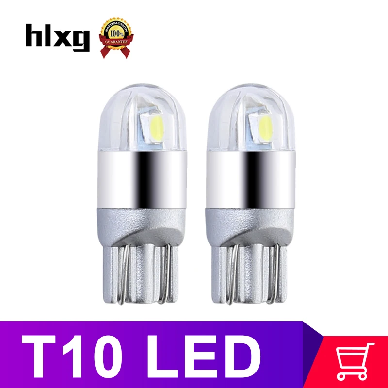 Hlxg 8 шт. Автомобильная сигнальная лампа w5w Led T10 12v лампада светильник 194 168 Габаритные тормоза поворота Подсветка салона белый T10-017