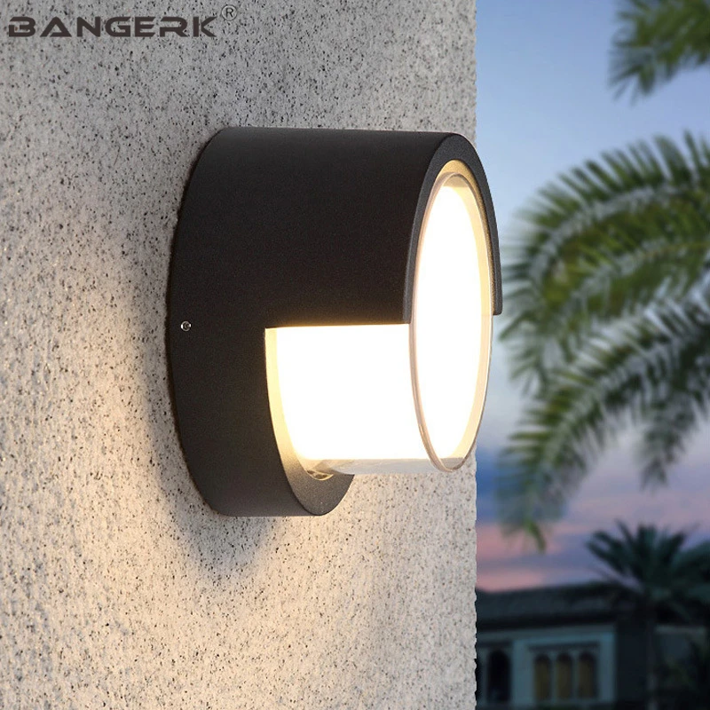 Outdoor Modern LED Wall Lamp Simple Aluminium Porch Lights Fixtures Waterproof Sconce Light Garden Balcony Decor Lighting | Лампы и