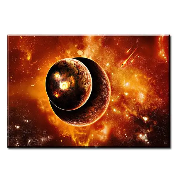 Планет с принтами Вселенной космоса настенная живопись Печать на холсте для