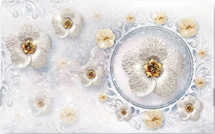 Настенные 3d обои с европейским узором на заказ настенные украшения цветами для