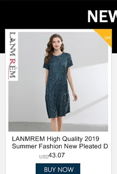 LANMREM Новая летняя модная женская одежда, круглый вырез, полный рукав, плиссированный блестящий топ и широкие штаны, набор WH01101
