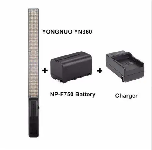 YN360 with 1 battery YONGNUO YN360 3200 k-5500 k CRI 95+ ручной светодиодный светильник для видео RGB цвет+ 2* Батарея+ двойное зарядное устройство - Цвет: YN360 with 1 battery