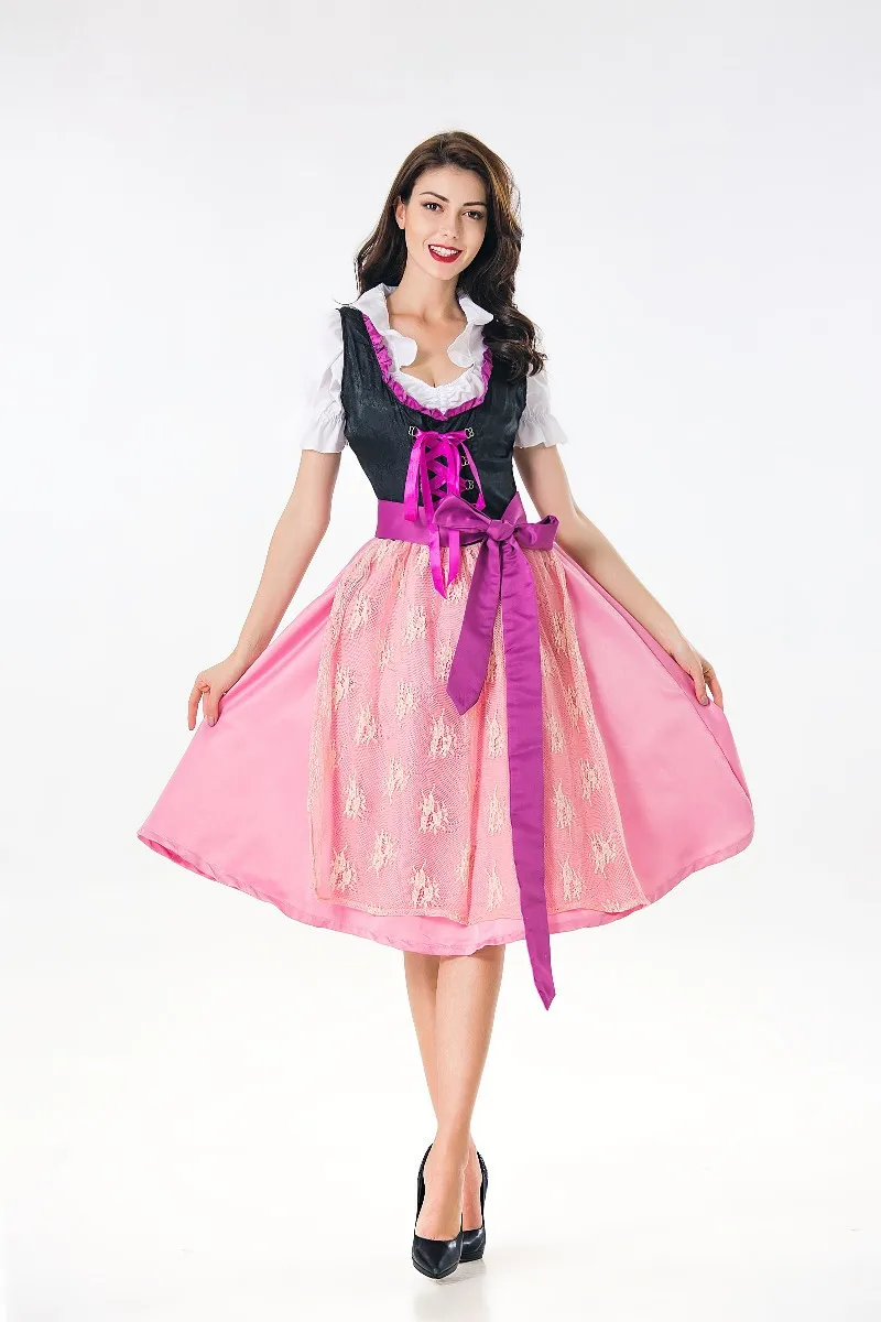 Немецкая горничная костюмы на Октоберфест для взрослых девушек пивная тушь