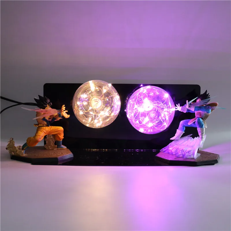 YP Dragon Ball Z Сон Гоку против Вегета 3D лампа детские фигурки DIY светодиодный аниме модель luminaria детский ночной Светильник для спальни - Испускаемый цвет: YP