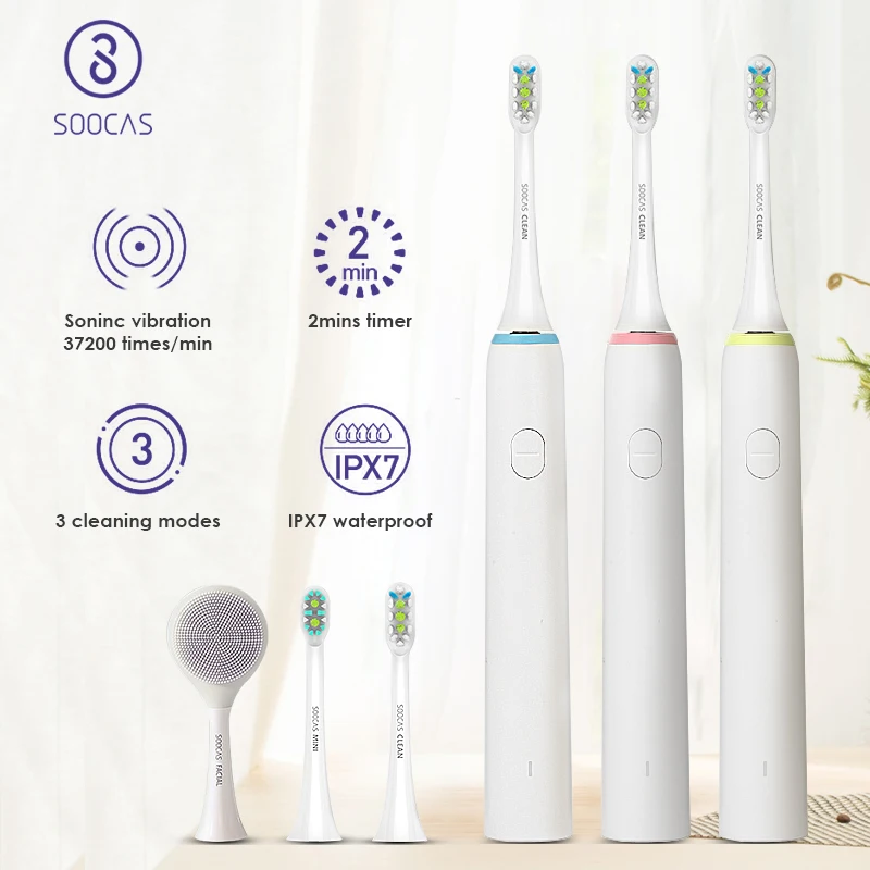 SOOCAS X1 sonic Электрический Зубная щётка для Xiaomi Mijia Soocare взрослых ультразвуковая зубная щетка USB подзаряжаемая зубная щетка с 3 режимами