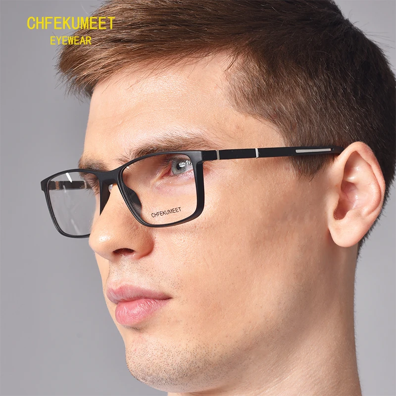 CHFEKUMEET прямоугольник очки рецепт кадр Оправы для очков Для мужчин Gafas ацетат мужских оправ оптические очки