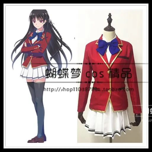 

Anime Ayanokoji Kiyotaka Horikita Suzune Cosplay Costumes Red Uniforms Japanese Anime Classroom of the Elite Clothing